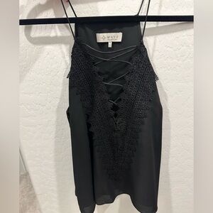 Black low v neck with lace